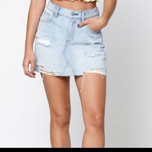 pacsun denim skirts
